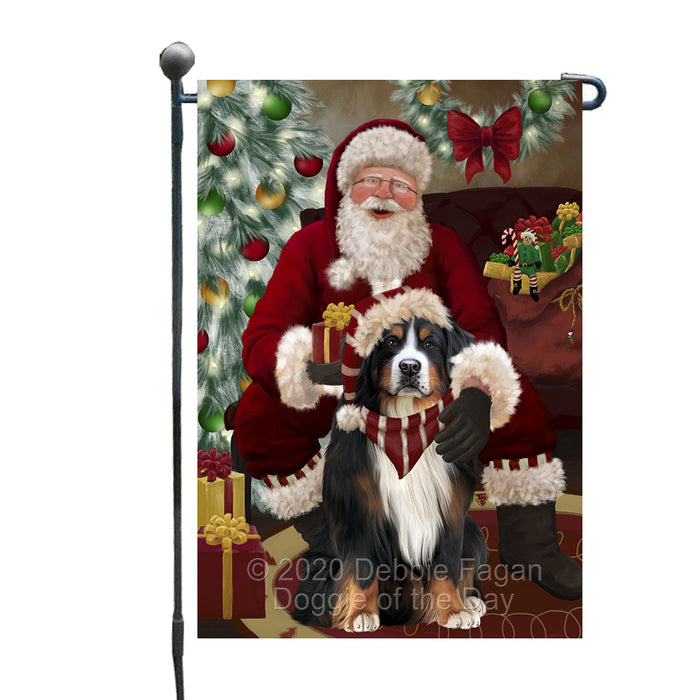 Santa's Christmas Surprise Bernese Mountain Dog Garden Flag GFLG66718