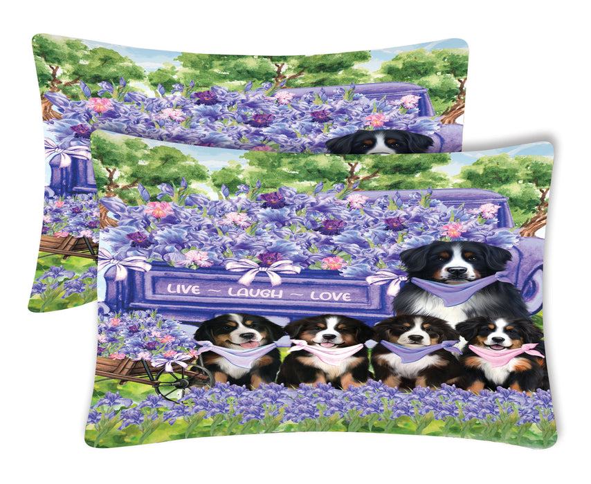 Bernese Mountain Pillow Case, Soft and Breathable Pillowcases Set of 2, Explore a Variety of Designs, Personalized, Custom, Gift for Dog Lovers