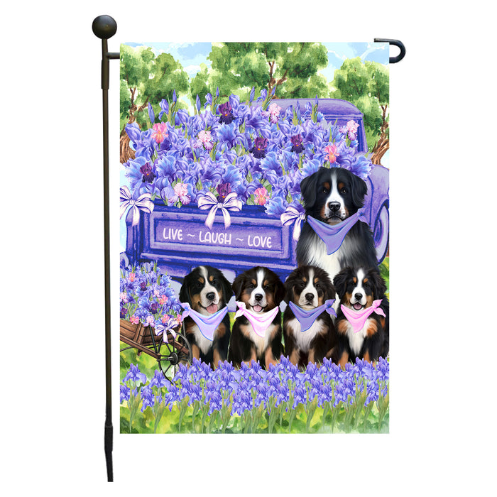 Bernese Mountain Dogs Garden Flag for Dog and Pet Lovers, Explore a Variety of Designs, Custom, Personalized, Weather Resistant, Double-Sided, Outdoor Garden Yard Decoration