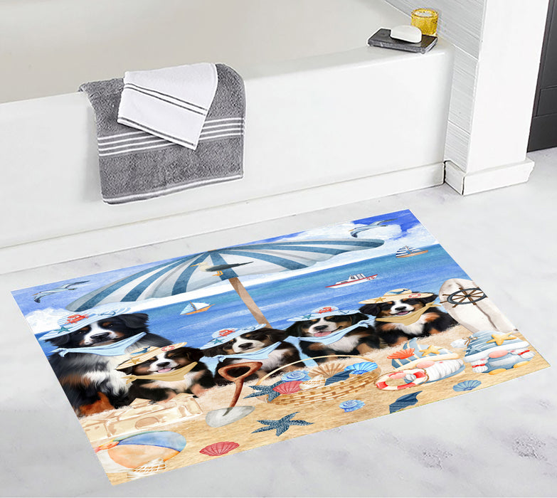 Bernese Mountain Anti-Slip Bath Mat, Explore a Variety of Designs, Soft and Absorbent Bathroom Rug Mats, Personalized, Custom, Dog and Pet Lovers Gift