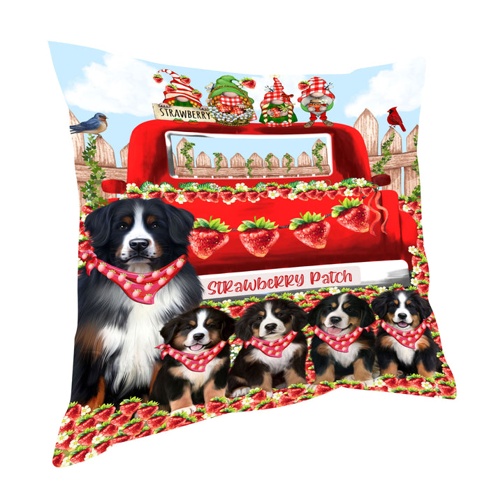 Bernese Mountain Throw Pillow: Explore a Variety of Designs, Cushion Pillows for Sofa Couch Bed, Personalized, Custom, Dog Lover's Gifts
