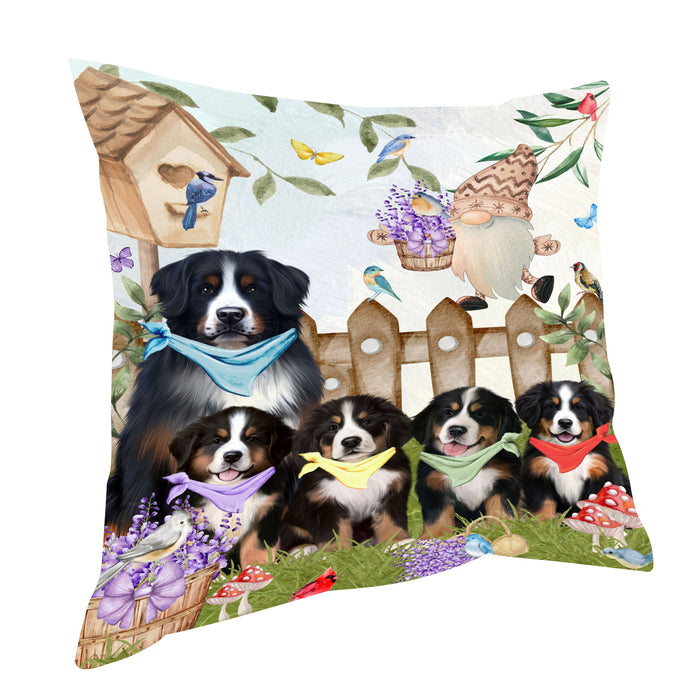 Bernese Mountain Pillow: Cushion for Sofa Couch Bed Throw Pillows, Personalized, Explore a Variety of Designs, Custom, Pet and Dog Lovers Gift