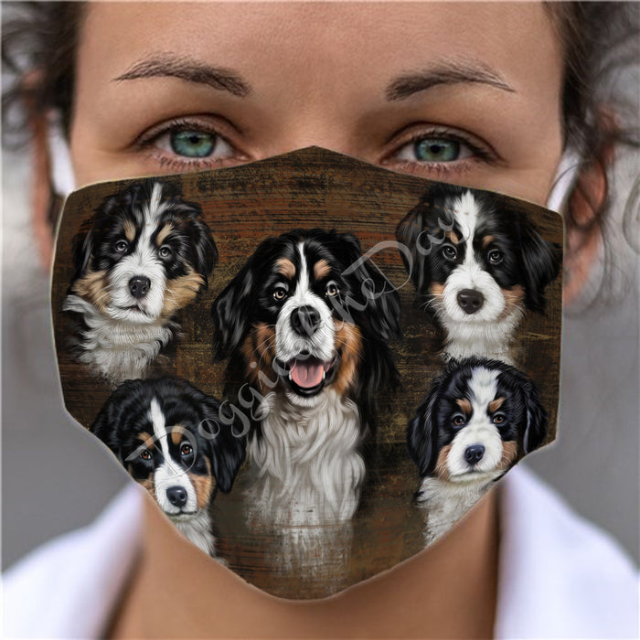 Rustic Bernese Mountain Dogs Face Mask FM50028