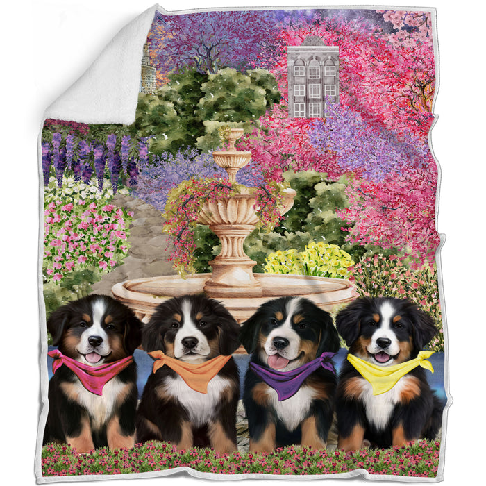 Bernese Mountain Blanket: Explore a Variety of Personalized Designs, Bed Cozy Sherpa, Fleece and Woven, Custom Dog Gift for Pet Lovers