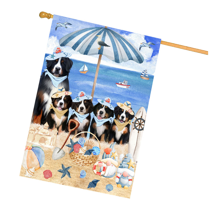 Bernese Mountain Dogs House Flag, Double-Sided Home Outside Yard Decor, Explore a Variety of Designs, Custom, Weather Resistant, Personalized, Gift for Dog and Pet Lovers
