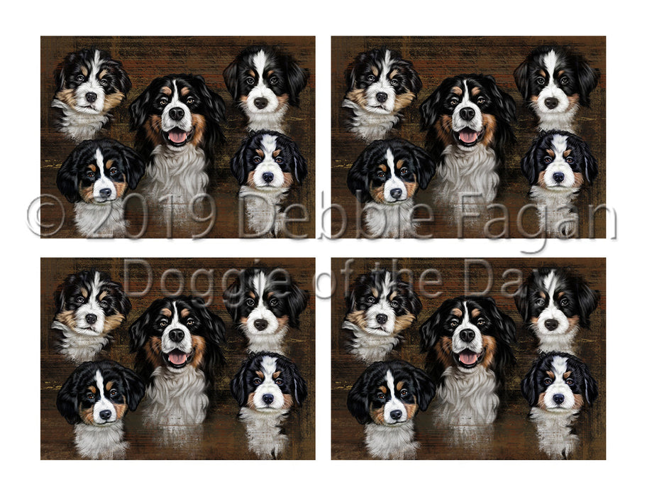 Rustic Bernese Mountain Dogs Placemat