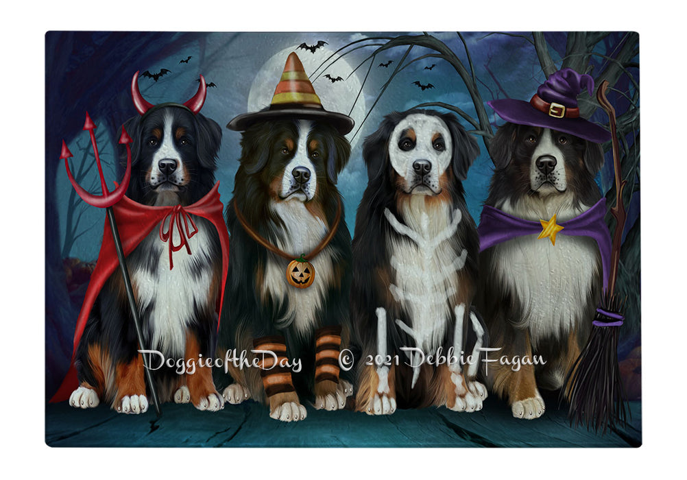 Happy Halloween Trick or Treat Bernese Mountain Dogs Cutting Board - Easy Grip Non-Slip Dishwasher Safe Chopping Board Vegetables C79711