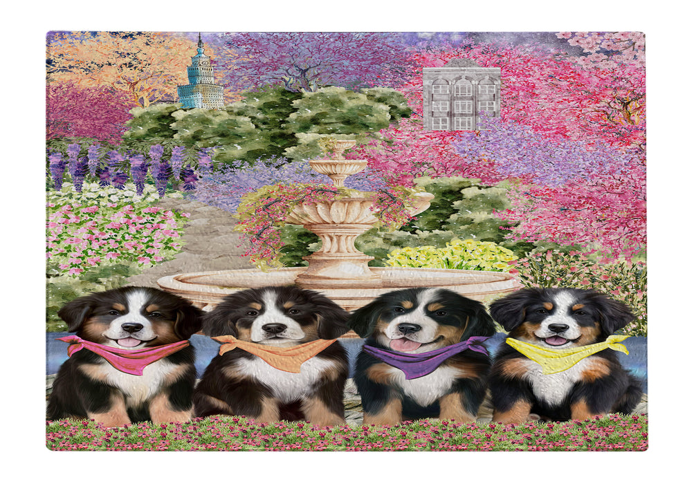 Bernese Mountain Cutting Board: Explore a Variety of Personalized Designs, Custom, Tempered Glass Kitchen Chopping Meats, Vegetables, Pet Gift for Dog Lovers