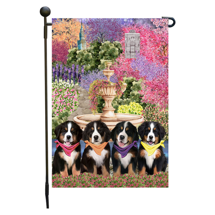 Bernese Mountain Dogs Garden Flag: Explore a Variety of Designs, Weather Resistant, Double-Sided, Custom, Personalized, Outside Garden Yard Decor, Flags for Dog and Pet Lovers