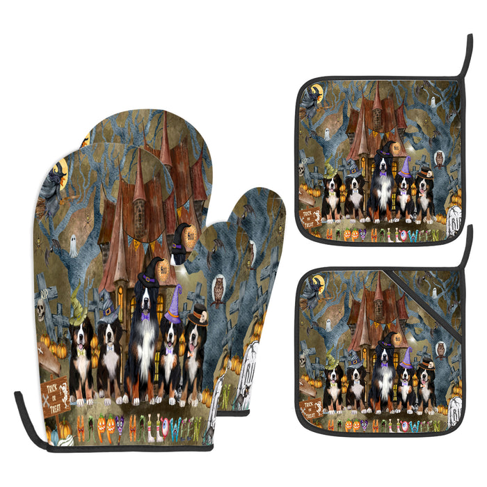 Bernese Mountain Oven Mitts and Pot Holder: Explore a Variety of Designs, Potholders with Kitchen Gloves for Cooking, Custom, Personalized, Gifts for Pet & Dog Lover