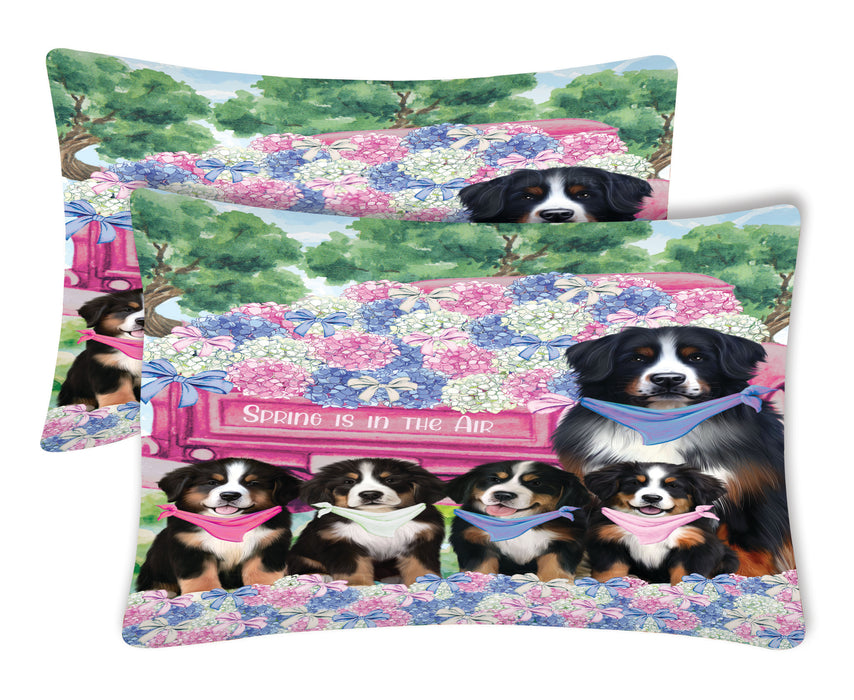 Bernese Mountain Pillow Case: Explore a Variety of Designs, Custom, Standard Pillowcases Set of 2, Personalized, Halloween Gift for Pet and Dog Lovers