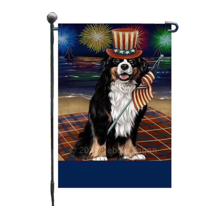 Personalized 4th of July Firework Bernese Mountain Dog Custom Garden Flags GFLG-DOTD-A57783