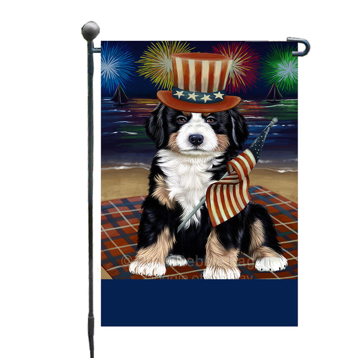 Personalized 4th of July Firework Bernese Mountain Dog Custom Garden Flags GFLG-DOTD-A57785