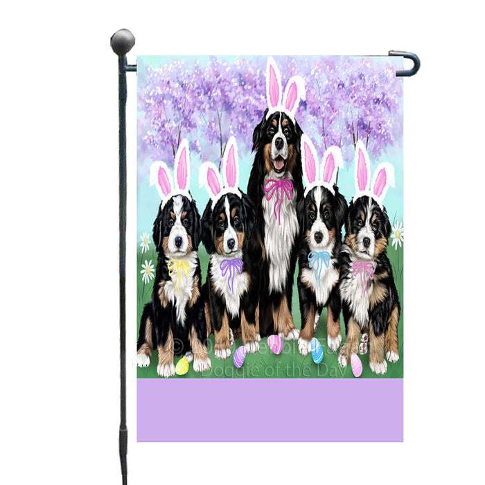 Personalized Easter Holiday Bernese Mountain Dogs Custom Garden Flags GFLG-DOTD-A58758