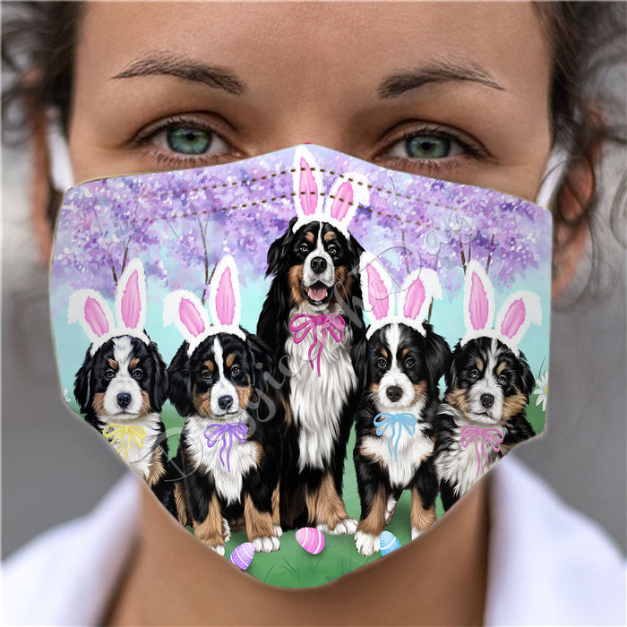 Easter Holiday Bernese Mountain Dogs Face Mask FM49576