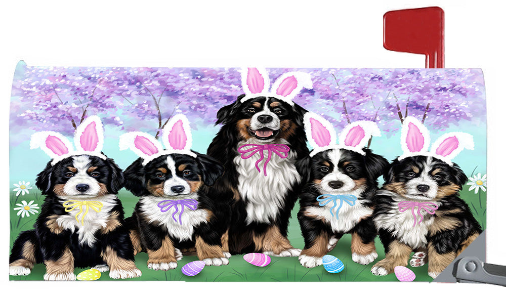 Easter Holidays Bernese Mountain Dogs Magnetic Mailbox Cover MBC48378