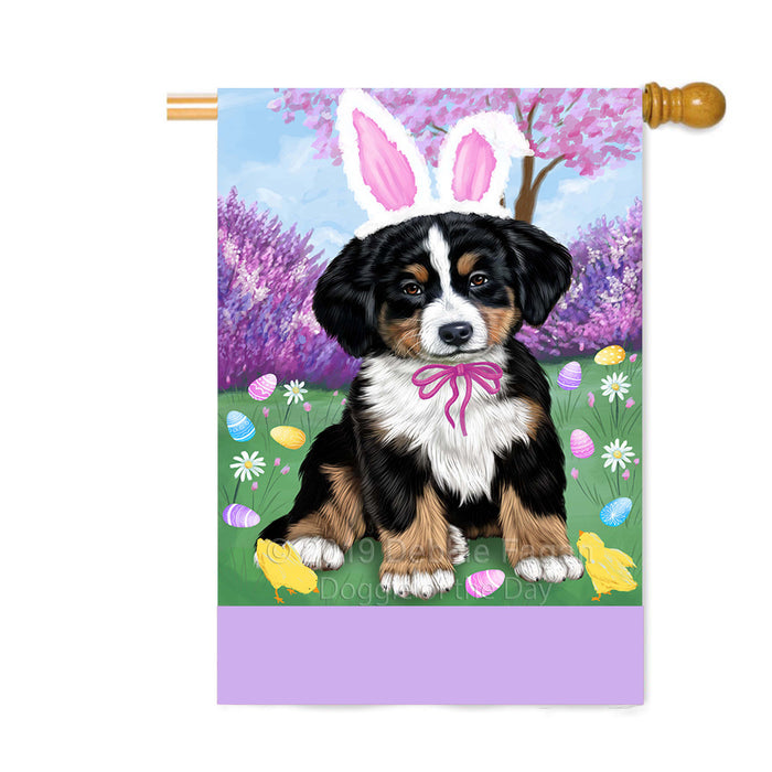 Personalized Easter Holiday Bernese Mountain Dog Custom House Flag FLG-DOTD-A58815