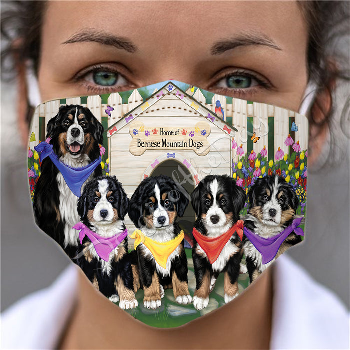 Spring Dog House Bernese Mountain Dogs Face Mask FM48772
