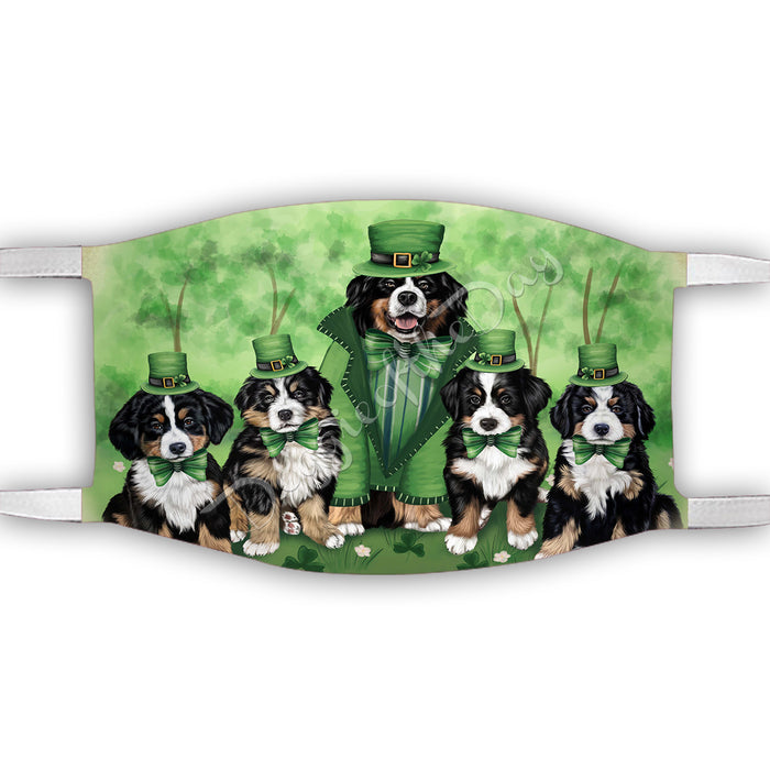 St. Patricks Day Irish Bernese Mountain Dogs Face Mask FM50125