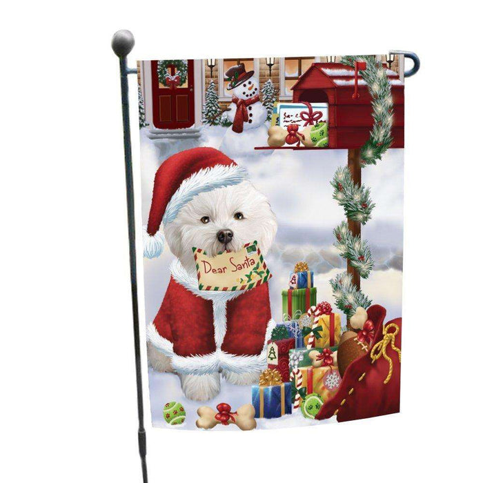 Bichon Dear Santa Letter Christmas Holiday Mailbox Dog Garden Flag