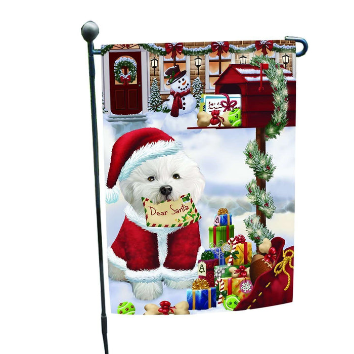 Bichon Dear Santa Letter Christmas Holiday Mailbox Dog Garden Flag