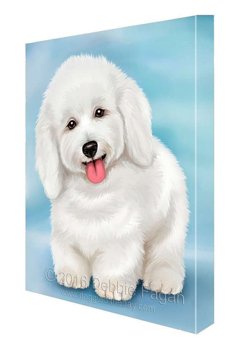 Bichon Frise Dog Art Portrait Print Canvas