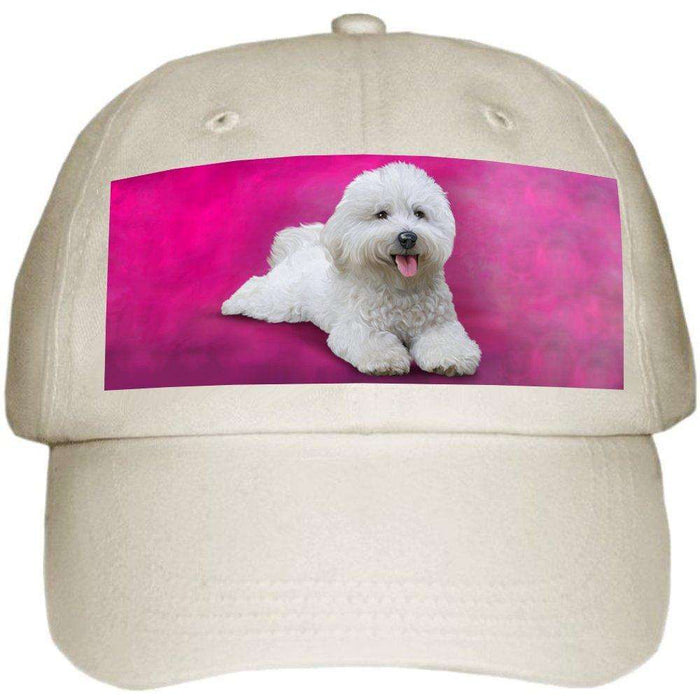 Bichon Frise Dog Ball Hat Cap Off White