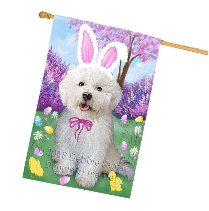 Bichon Frise Dog Easter Holiday House Flag FLG49018