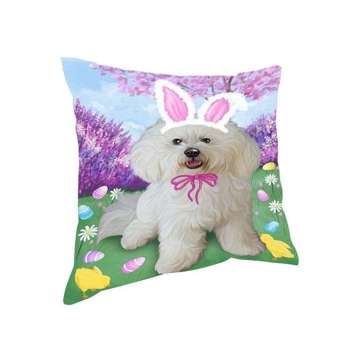 Bichon Frise Dog Easter Holiday Pillow PIL52064