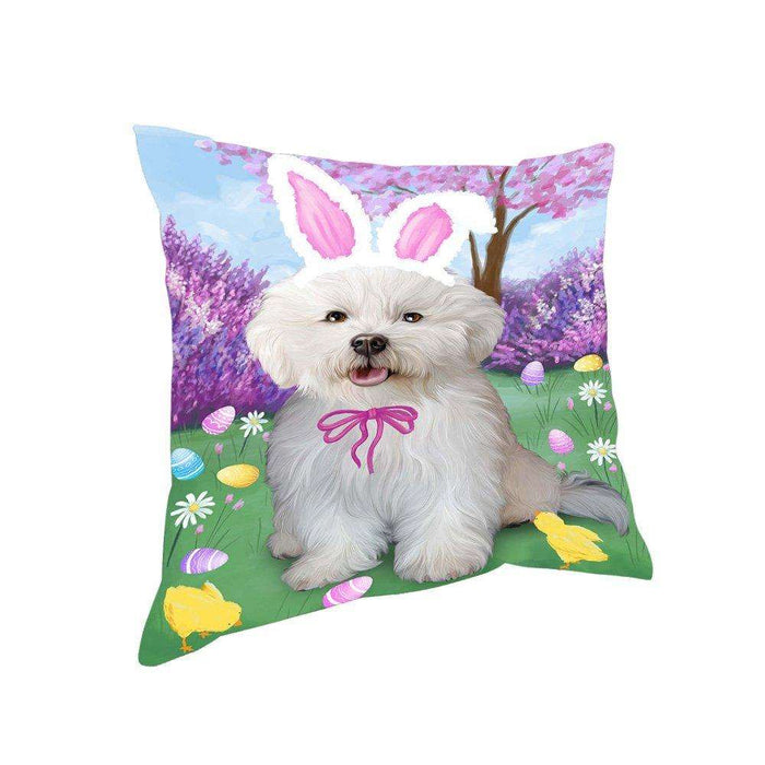 Bichon Frise Dog Easter Holiday Pillow PIL52068
