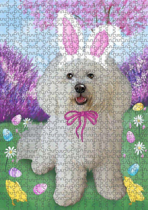 Bichon Frise Dog Easter Holiday Puzzle with Photo Tin PUZL50199