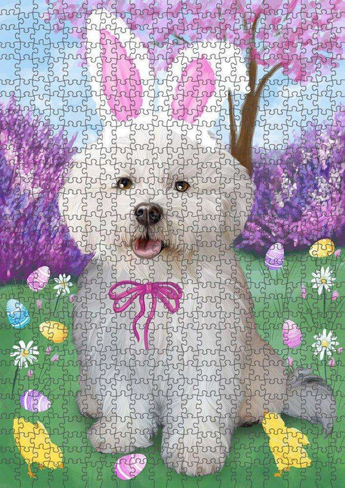 Bichon Frise Dog Easter Holiday Puzzle with Photo Tin PUZL50202