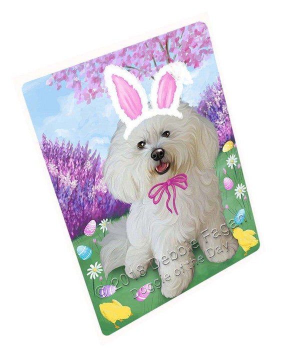 Bichon Frise Dog Easter Holiday Tempered Cutting Board C51024