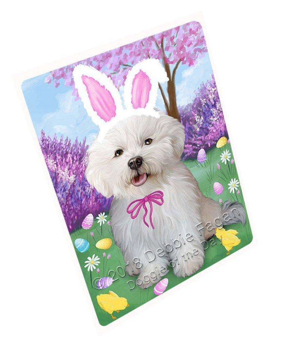 Bichon Frise Dog Easter Holiday Tempered Cutting Board C51027