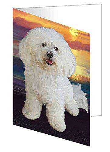Bichon Frise Dog Handmade Artwork Assorted Pets Greeting Cards and Note Cards with Envelopes for All Occasions and Holiday Seasons