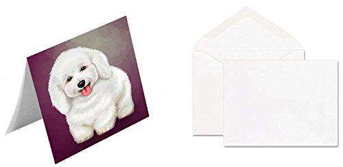 Bichon Frise Dog Handmade Artwork Assorted Pets Greeting Cards and Note Cards with Envelopes for All Occasions and Holiday Seasons