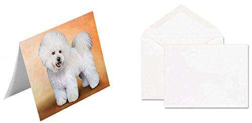 Bichon Frise Dog Handmade Artwork Assorted Pets Greeting Cards and Note Cards with Envelopes for All Occasions and Holiday Seasons