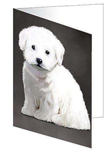 Bichon Frise Dog Handmade Artwork Assorted Pets Greeting Cards and Note Cards with Envelopes for All Occasions and Holiday Seasons