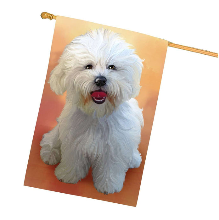 Bichon Frise Dog House Flag