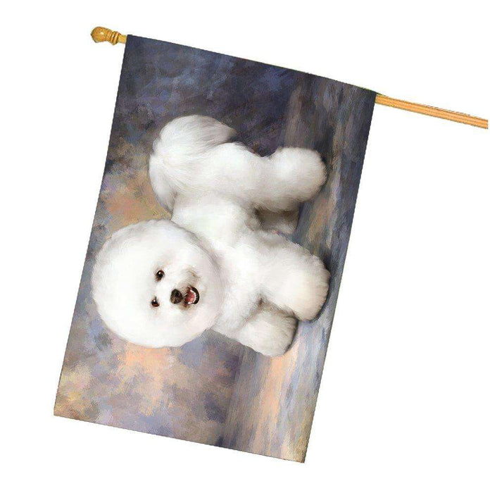 Bichon Frise Dog House Flag