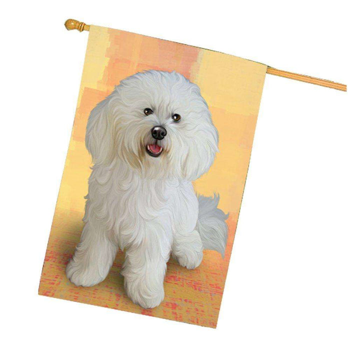 Bichon Frise Dog House Flag