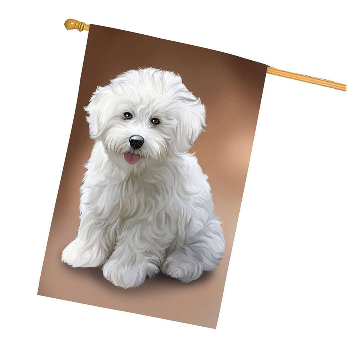 Bichon Frise Dog House Flag