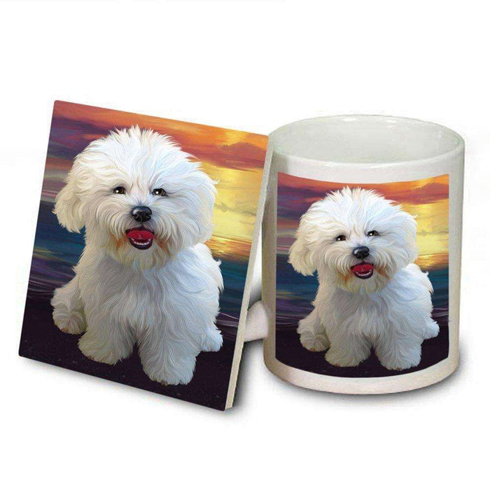 Bichon Frise Dog Mug and Coaster Set