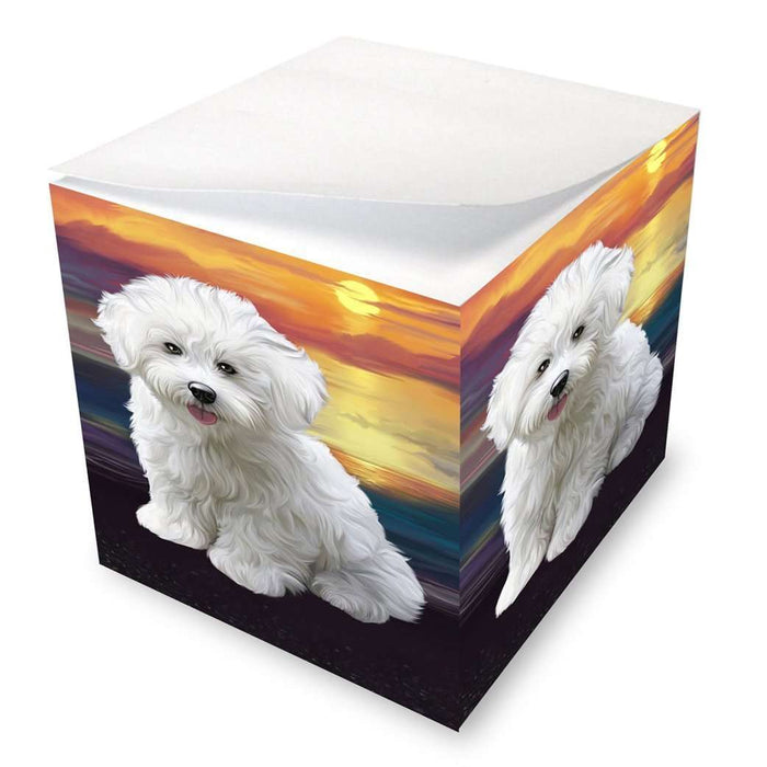 Bichon Frise Dog Note Cube
