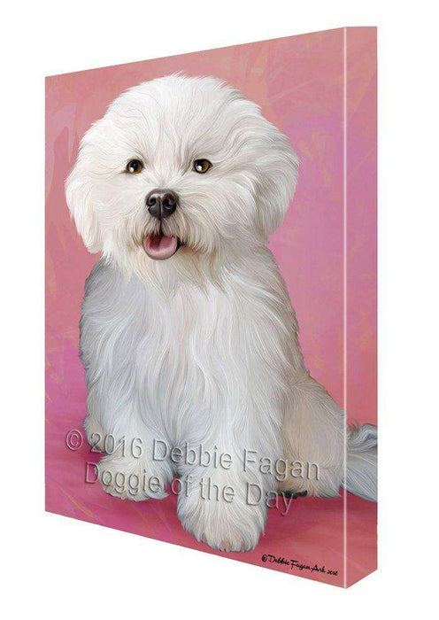 Bichon Frise Dog Painting Printed on Canvas Wall Art