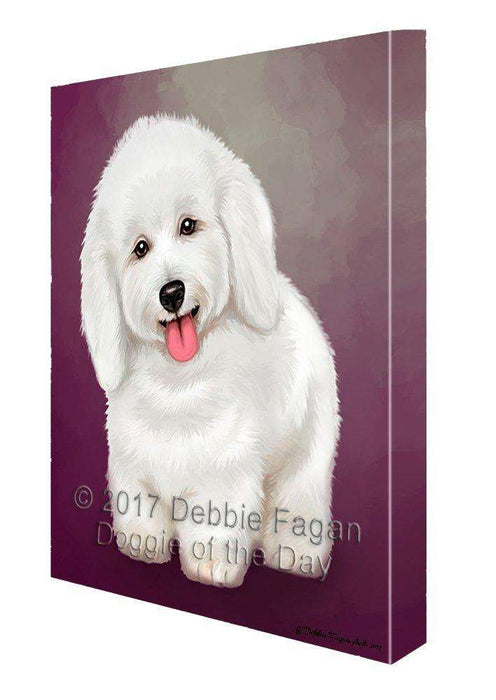 Bichon Frise Dog Painting Printed on Canvas Wall Art