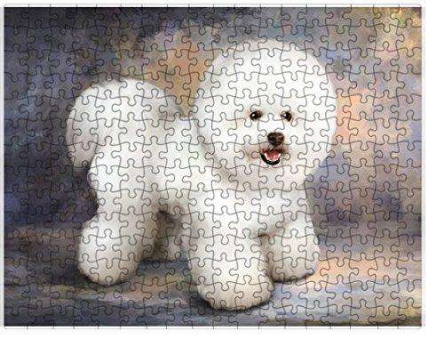 Bichon Frise Dog Puzzle with Photo Tin