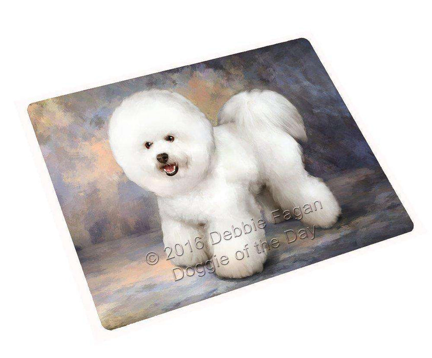 Bichon Frise Dog Tempered Cutting Board