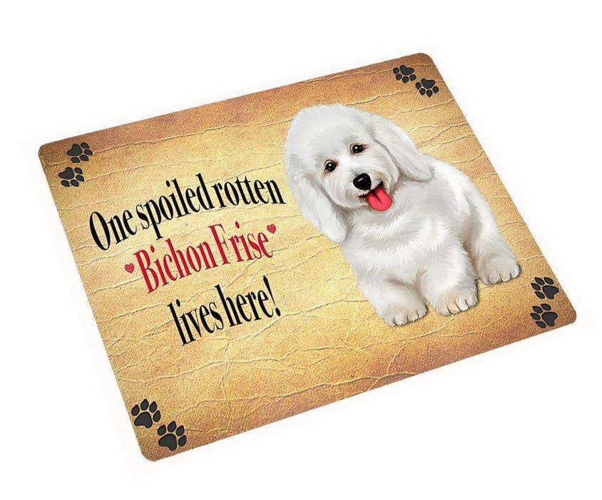 Bichon Frise Spoiled Rotten Dog Large Refrigerator / Dishwasher Magnet 11.5" x 17.6"