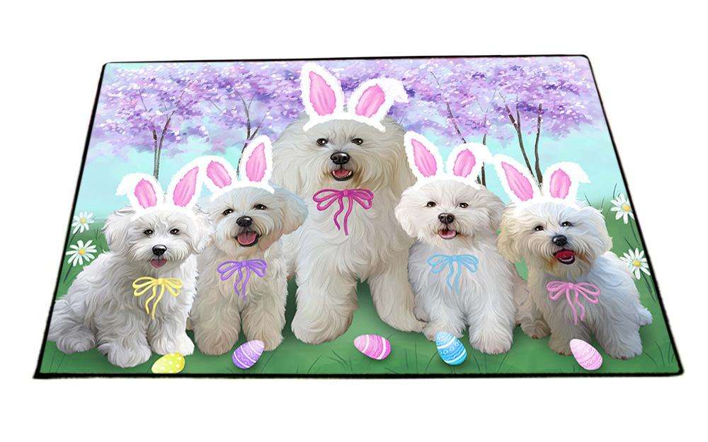 Bichon Frises Dog Easter Holiday Floormat FLMS49563